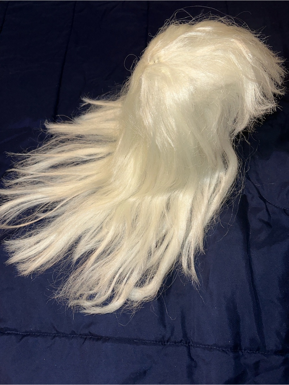 Spirit Halloween White Glow-in-the-Dark Synthetic Costume Wig (16")